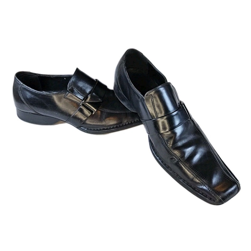Aldo Mens Black slip On Dress Shoes Size 10.5